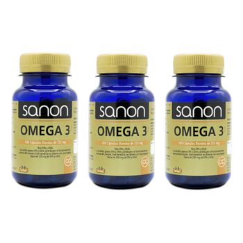 Pack 3  Omega 3 100 Cápsulas Blandas  Sanon