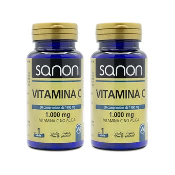 Pack 2  Vitamina C 60 Comprimidos  Sanon