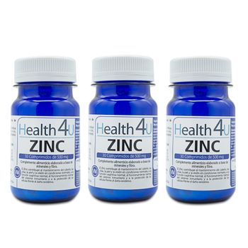Pack 3  Zinc 30 Comprimidos  Health4u