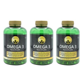 Pack 3  Omega 3 270 Cápsulas Blandas  Phytofarma