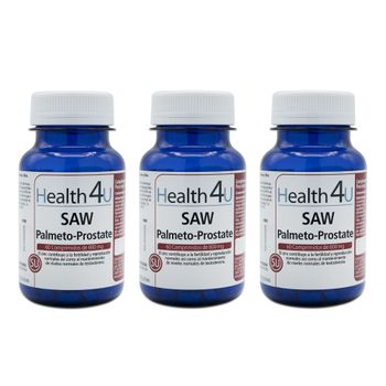 Pack 3  Saw Palmeto-prostate 60 Comprimidos  Health4u