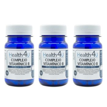 Pack 3  Complejo Vitamínico B 30 Cápsulas  Health4u