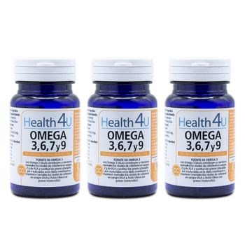 Pack 3  Omega 3,6,9 60 Cápsulas Blandas  Health4u