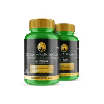 Pack 2  Colágeno + Ácido Hialurónico 60 Cápsulas  Phytofarma