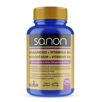 Magnesio + Vitamina B6 360 Comprimidos Sanon