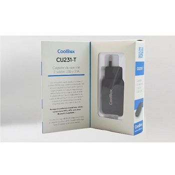 Cargador  Usb Coolbox Pared Cu231-t 2usb 3.1a  Coo-cu231-t