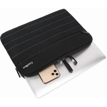 Coolbox Coo-bag13-0n Funda Para Ordenadores Portátiles De 13" O Tablets (35 X 26 Cm). Negro Y Azul, Impermeable