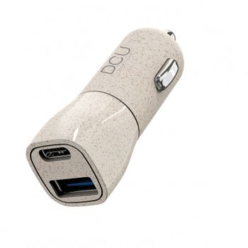 Dcu Tecnologic | Cargador Coche Eco Friendly Usb Qc 3.0 18w + Usb-c Power Delivery 20w