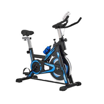 Bicicleta De Spinning De 13 Kg In Color Azul 6 Funciones Pantalla Lcd