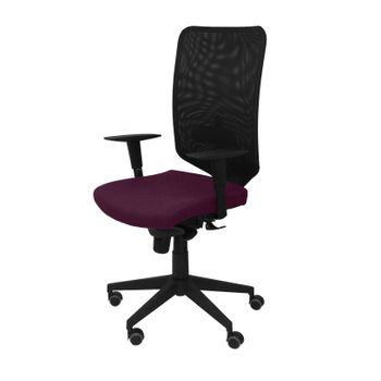 Silla De Oficina Ergonómica 4u Blanca Con Reposabrazos - Malla Blanca.  Tapizado Morado con Ofertas en Carrefour