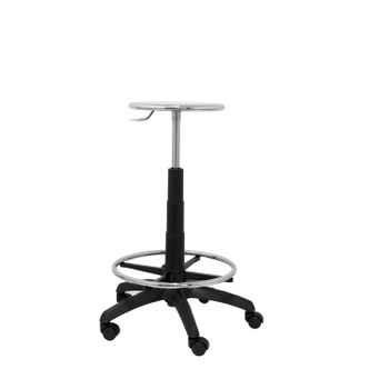 Taburete De Trabajo Ergonómico, Giratorio Y Regulable En Altura(aro  Reposapiés Incluido) Asiento De Poliuretano Inyectado De Alta Resistencia  Color Negro (uso Intensivo 24 Horas) Piqueras Y Crespo Modelo 315 con  Ofertas en