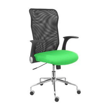 Silla De Oficina Minaya Respaldo Malla Negro. Asiento Bali Verde Pistacho