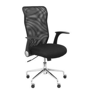 Silla De Oficina Minaya Respaldo Malla Negro. Asiento Bali Negro