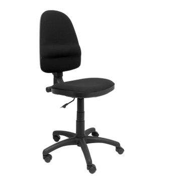 Silla De Oficina Ergonómica Con Mecanismo De Contacto Permanente, Regulable En Altura Y Respaldo Con Forma Anatómica - Asiento Y Respaldo Tapizados En Tejido Aran Color Negro Piqueras Y Crespo Modelo Herrera