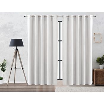 Cortinas Opacas Con Anillas 2 Uds Terciopelo Crema 140x225 Cm