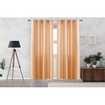 Cortinas Opacas Con Ganchos 2 Piezas Color Óxido 140x225 Cm Vidaxl con  Ofertas en Carrefour