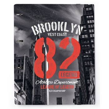 Carpeta 4 Anillas Troquelada Premium New York Colour