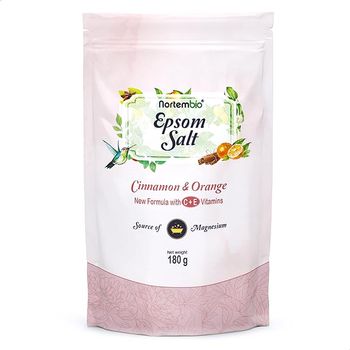 Sal De Epsom 180 G. Nortembio. Fragancia Canela Naranja.