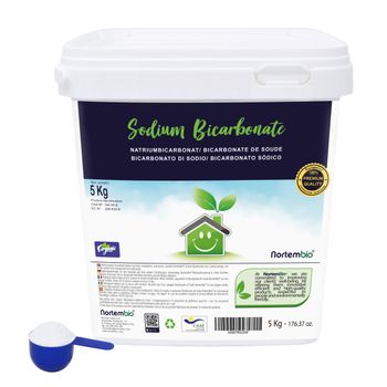 Bicarbonato De Sodio Ecológico 5 Kg. Nortembio. Origen 100% Natural. Sin Aluminio. Quitamanchas.