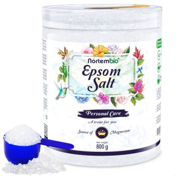 Sal De Epsom 800 G. Nortembio. Fuente Concentrada De Magnesio Natural.