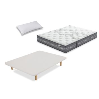 Pack Colchon Flex Dormilon Civic 135x200 + Somier Con Patas+ 2 Almohadas  Hipoalergenicas con Ofertas en Carrefour