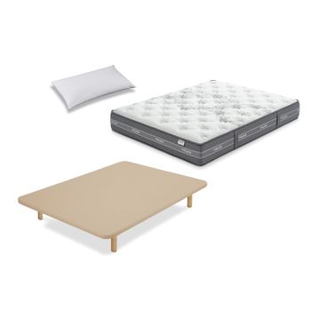 Colchón Flex Nube Visco 80x182 Con Tapiflex  Beige Y Almohada Flex  Líder