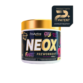 Neox Preworkout | Fórmula Pre Entrenamiento | Hypertrophy Nutrition | Sabor Fruit Punch | 400 G