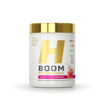H-boom Preworkout | Fórmula Pre Entrenamiento | Hypertrophy Nutrition | Sabor Fresa | 450 G