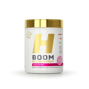 H-boom Preworkout | Fórmula Pre Entrenamiento | Hypertrophy Nutrition | Sabor Piruleta | 450 G