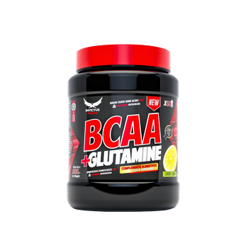 Pro Bcaa + Glutamine 8:1:1 | Aminoácidos Microfiltrados | Invictus Redline | Sabor Limón | 500 G