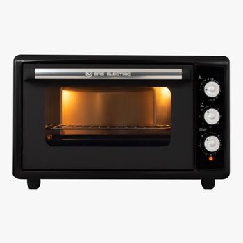 Horno eléctrico de sobremesa color negro con potencia de 1800 W y 28 litros  con función