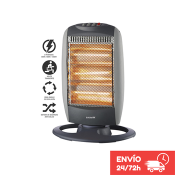 Orbegozo BP-6000 - Calefactor Estufa Halógena 1200W 3 niveles 61x40x30cm