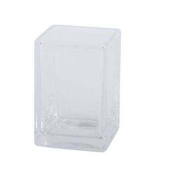 Vaso Para Baño Cube Vidrio Transparente