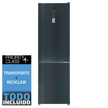 Frigorifico Combi Sauber Scc201b Total Nofrost E Alto 200 Cm Ancho 60 Cm Cristal Negro