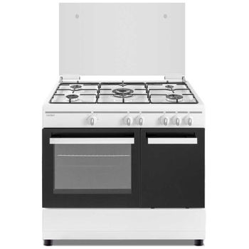 COCINA DE GAS EAS ELECTRIC 90X60CM HORNO PORTABOMBONAS 5 FUEGOS WOK GRILL  INOX Ref. EFG9B60X - MZG EXPRÉS