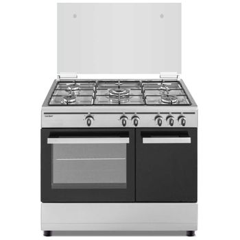 Cocina De Gas Sauber Sci5gb 5 Zonas Coccion Con Portabombonas Inox