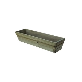 Jardinera De Balcon De Madera 80x20x19 Cm Recta Autoclave - Madelea