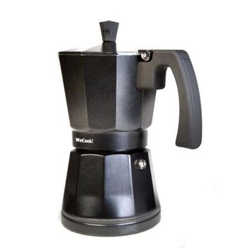 Cafetera Aluminio Induccion Negra 9 Tazas Luccia