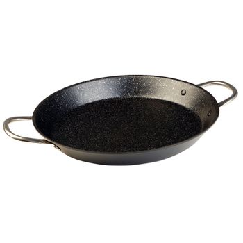 Paellera Inducción 34cm, 6 Raciones, Aluminio Prensado, Antiadherente Sin Pfoa, 3mm Espesor Negro  Wecook Ecochef