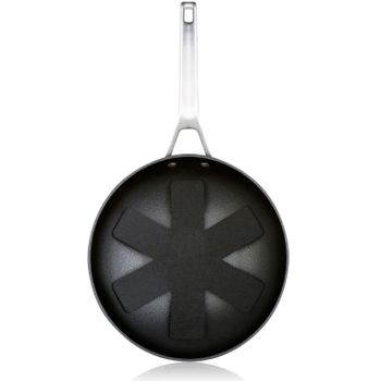 Sartén Inducción 24cm, Antiadherente Ecológico Sin Pfoa, Aluminio Forjado, Vitrocerámica, Gas Negro  Wecook Ecosteel