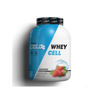 Proteína Suero Sabor Fresa - 2 Kg - Wheycell 100% Protein Concentrada  Procell