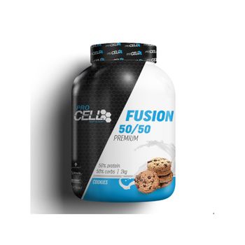 Proteínas Hidratos Sabor Cookies - 2kg - Fusion Premium 50/50 Procell