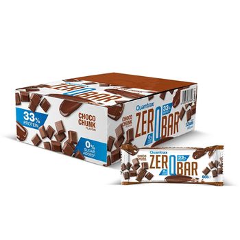 Quamtrax - Zero Qbar - 12 X 60 G - Barritas Proteicas -  Sabor: Chocolate