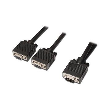 Adaptador Video 2xsvga Hdb15 Aisens 45cm Negro