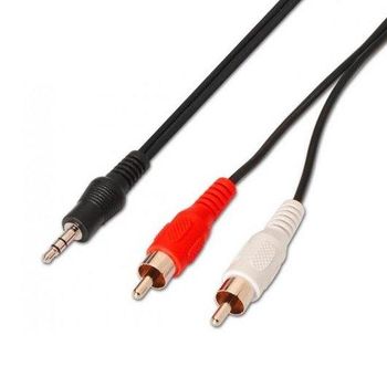 Cable Audio 1xjack 3.5m A 2xrca M Aisens Negro