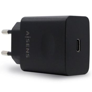 Cargador De Pared Aisens Asch-1pd20-bk/ 1xusb Tipo-c/ 20w