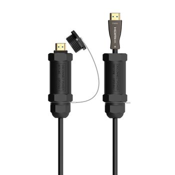 Cable Hdmi V2.1 Aoc Con Armadura Ultra Alta Velocidad / Hec 8k@60hz 4k@120hz 4:4:4 48gbps - A/m-a/m - 30m - Color Negro Aisens