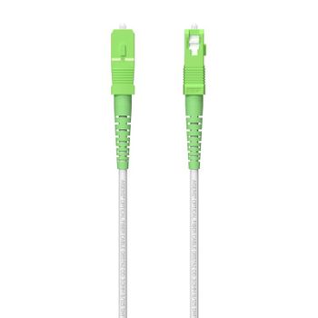 Cable Fibra Óptica Latiguillo G657a2 3.0 9/125 Smf Simplex Cpr Dca Lszh, Sc/apc-sc/apc, Blanco, 60 M