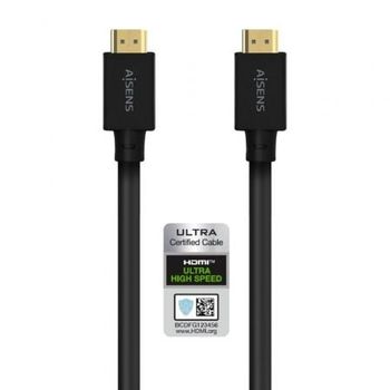 Cable Hdmi 2.1 8k Aisens A150-0680/ Hdmi Macho - Hdmi Macho/ 5m/ Certificado/ Negro