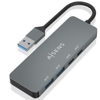 Hub Usb 3.2 Aisens A106-0696/ 2xusb/ 2xusb Tipo-c/ Gris